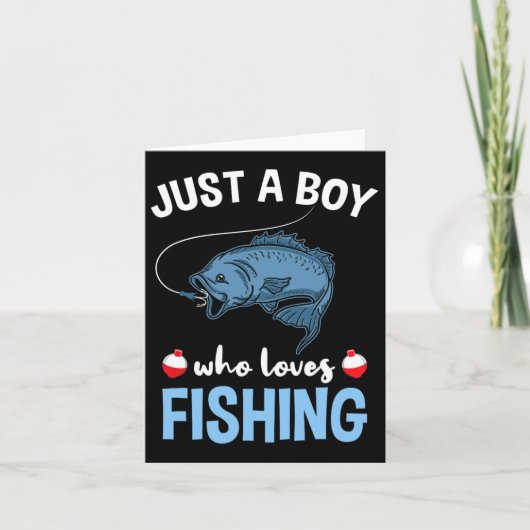 Nur ein Junge, der Lieben hat zu fischen Karte (Vorderseite)