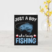 Nur ein Junge, der Lieben hat zu fischen Karte (Gelbe Blume)
