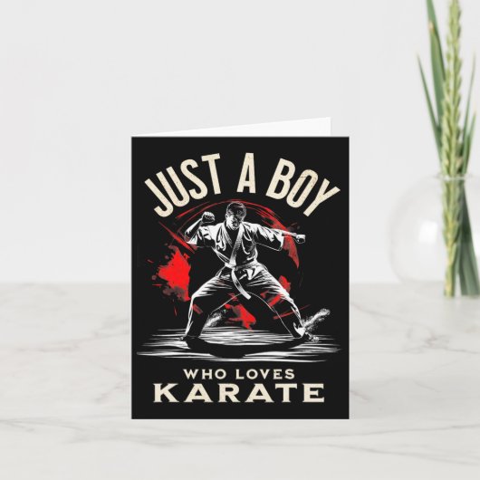 Nur ein Junge, der Lieben Karate - dynamische Kamp Karte (Vorderseite)