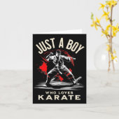 Nur ein Junge, der Lieben Karate - dynamische Kamp Karte (Gelbe Blume)