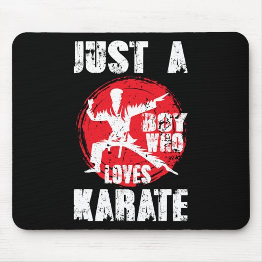 Nur ein Junge, der Lieben Karate Funny Sprichwort  Mousepad (Vorne)