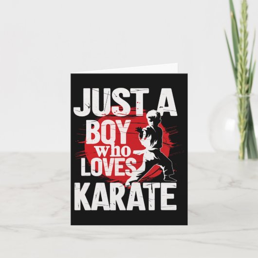 Nur ein Junge, der Lieben Karate Martial Arts Kara Karte (Vorderseite)