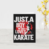 Nur ein Junge, der Lieben Karate Martial Arts Kara Karte (Gelbe Blume)
