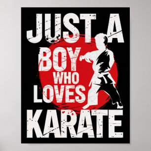 Nur ein Junge, der Lieben Karate Martial Arts Poster
