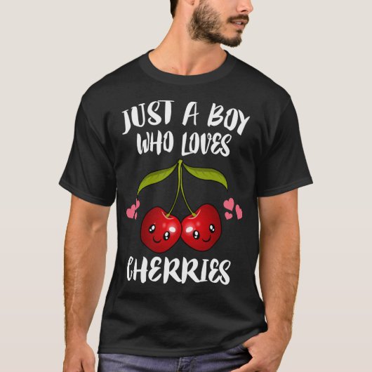 Nur ein Junge, der Lieben Kirschen Obst Lover T-Shirt (Vorderseite)