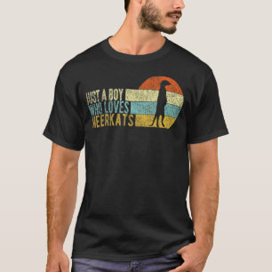 Nur ein Junge, der Lieben Meerkats Meerkat Retro T-Shirt