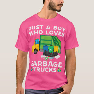 Nur ein Junge, der Lieben Müll LKW Funny Müll T-Shirt