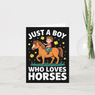 Nur ein Junge, der Lieben Pferde Funny Horseck Rei Karte