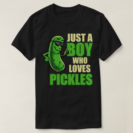 Nur ein Junge, der Lieben Pickles Funny Pickle Boy T-Shirt (Design vorne)