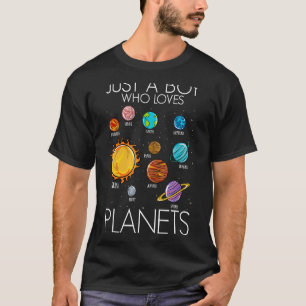 Nur ein Junge, der Lieben Planets Science Space Bo T-Shirt