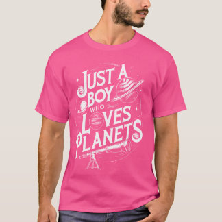 Nur ein Junge, der Lieben Planets Space Astronomie T-Shirt