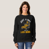 Nur ein Junge, der Lieben Rasenmäher Landschaftsgä Sweatshirt (Vorne ganz)