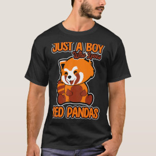 Nur ein Junge, der Lieben Red Pandas Zitat Männer  T-Shirt