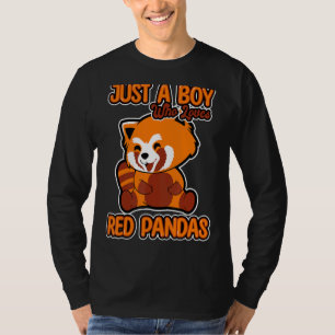 Nur ein Junge, der Lieben Red Pandas Zitat Männer T-Shirt