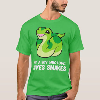 Nur ein Junge, der Lieben Schlangen Niedlich Schla T-Shirt