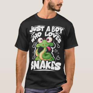Nur ein Junge, der Lieben Schlangen Schlange Schla T-Shirt