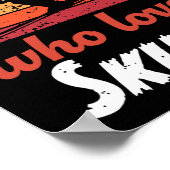 Nur ein Junge, der Lieben Skifahren Kinder Skifahr Poster (Ecke)