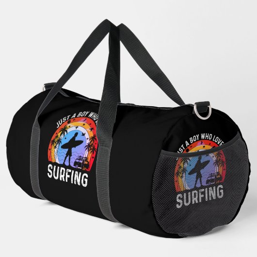 Nur ein Junge, der Lieben surft Duffle Bag (Rechte Ecke)