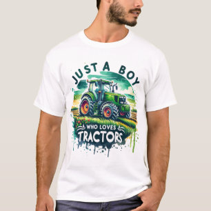 Nur ein Junge, der Lieben Tractors T - Shirt, Gebu T-Shirt