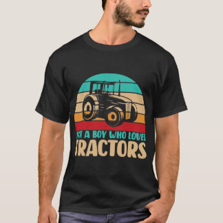 Nur ein Junge, der Lieben Tractors T - Shirt, Gebu T-Shirt