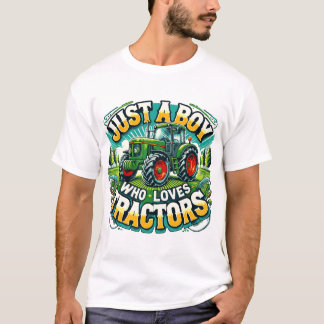 Nur ein Junge, der Lieben Tractors T - Shirt, Gebu T-Shirt