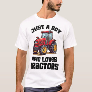 Nur ein Junge, der Lieben Tractors T - Shirt, Gebu T-Shirt