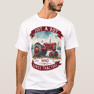 Nur ein Junge, der Lieben Tractors T - Shirt, Gebu T-Shirt