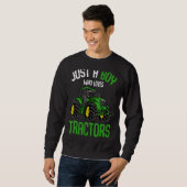 Nur ein Junge, der Lieben trainiert Bauernjunge Ki Sweatshirt (Vorne ganz)