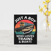 Nur ein Junge, der Lieben trainiert Boote Kinder B Karte (Gelbe Blume)