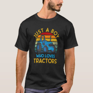 Nur ein Junge, der Lieben Traktoren Bauernhof Kind T-Shirt