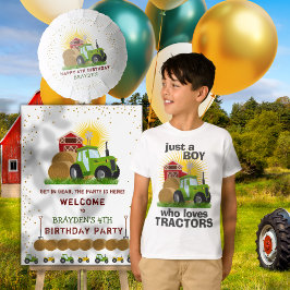 Nur ein Junge, der Lieben Traktoren Farm Geburtsta T-Shirt