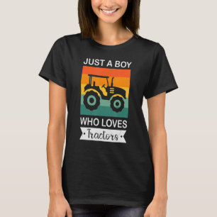 Nur ein Junge, der Lieben Traktoren Funny Traktor T-Shirt