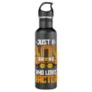 Nur ein Junge, der Lieben Traktoren Landwirtschaft Edelstahlflasche