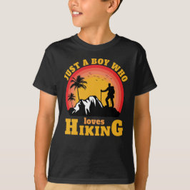Nur ein Junge, der Lieben Wandern draußen T-Shirt