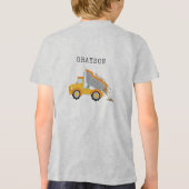 Nur ein Junge, der LKW-Lieben Dump Truck Fan Tri-Blend Shirt (Rückseite)