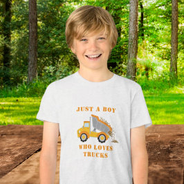 Nur ein Junge, der LKW-Lieben Dump Truck Fan Tri-Blend Shirt