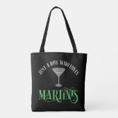 Nur ein Junge, der Martinis liebt Tasche (Rückseite)