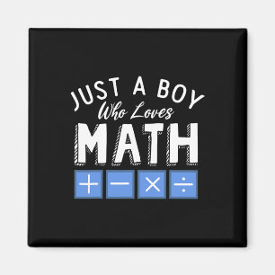 Nur ein Junge, der Mathe-Algebra liebt, lustige Ma Magnet