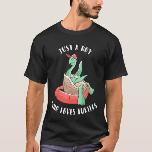 Nur ein Junge, der Meeresschildkröten für Jungen L T-Shirt