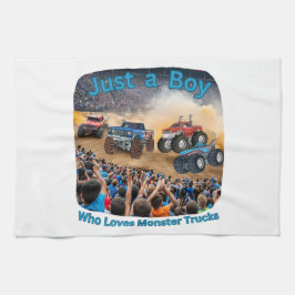 Nur ein Junge, der Monster Trucks Liebe Geschirrtuch
