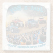 Nur ein Junge, der Monster Trucks Liebe Glasuntersetzer (Rückseite)