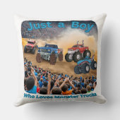 Nur ein Junge, der Monster Trucks Liebe Kissen (Rückseite)