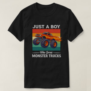 Nur ein Junge, der Monstertrucks liebt T-Shirt