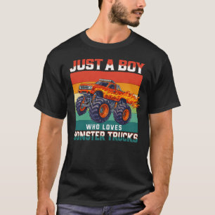 Nur ein Junge, der Monstertrucks liebt T-Shirt