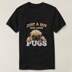 Nur ein Junge, der Mops Liebe T-Shirt