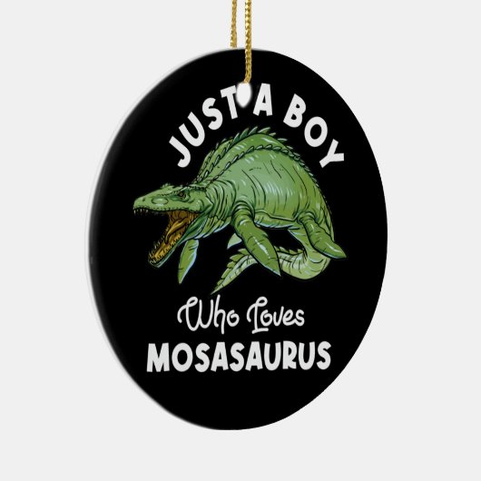 Nur ein Junge, der Mosasaurus Dinosaurier Liebe Keramik Ornament (Rechts)