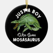 Nur ein Junge, der Mosasaurus Dinosaurier Liebe Keramik Ornament (Vorne)