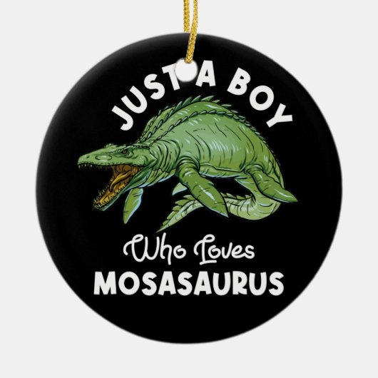 Nur ein Junge, der Mosasaurus Dinosaurier Liebe Keramik Ornament (Vorne)