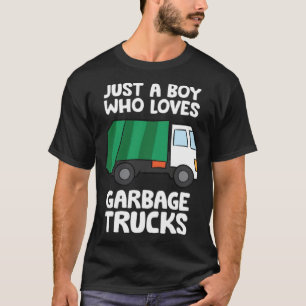 Nur ein Junge, der Müllwagen Kultur lustig liebt T-Shirt