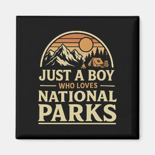 Nur ein Junge, der Nationalparks liebt Magnet